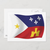 Acadiana Flag Briefkaart (Voorkant / Achterkant)