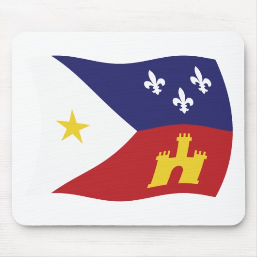 Acadiana Flag Mousepad Muismat (Voorkant)