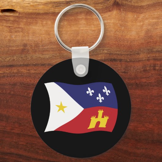 Acadiana Flag Sleutelhanger (Voorkant)