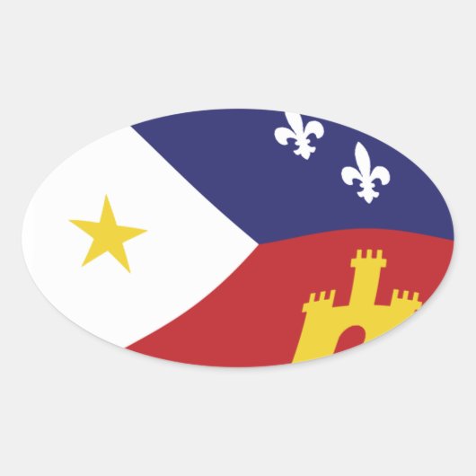 Acadiana Flag Sticker (Voorkant)