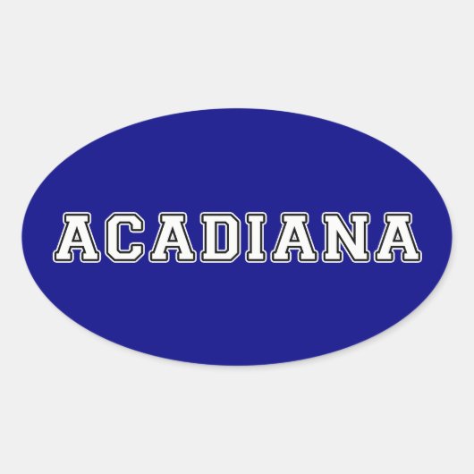 Acadiana Ovale Sticker (Voorkant)