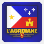 Acadiana Pride Vierkante Sticker (Voorkant)