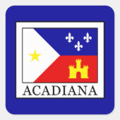 Acadiana Vierkante Sticker (Voorkant)