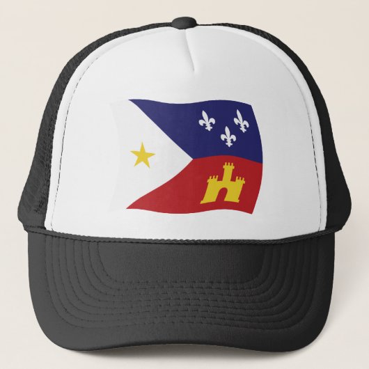 Acadiana Vlag Hoed Trucker Pet (Voorkant)