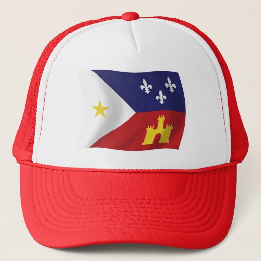 Acadiana Vlag Hoed Trucker Pet (Voorkant)