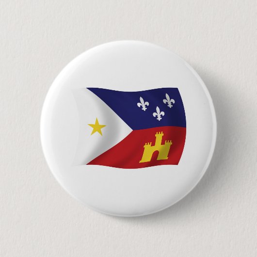 Acadiana Vlag Knop Ronde Button 5,7 Cm (Voorkant)
