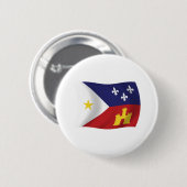 Acadiana Vlag Knop Ronde Button 5,7 Cm (Voorkant /achterkant)