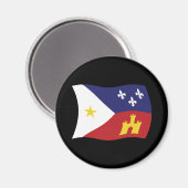 Acadiana Vlag Magneet (Voorkant / Achterkant)