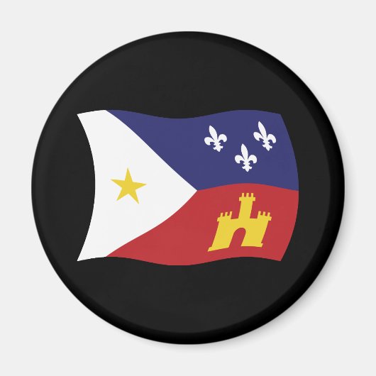 Acadiana Vlag Magneet (Voorkant)
