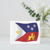 Acadiana Vlag Postkaart (Staand voorkant)