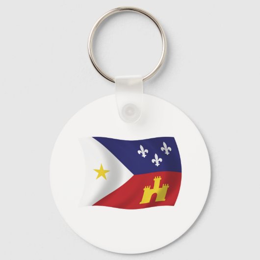 Acadiana Vlag Sleutelhanger (Voorkant)