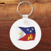 Acadiana Vlag Sleutelhanger (Voorkant)