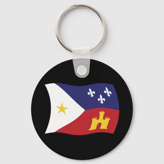 Acadiana Vlag Sleutelhanger (Voorkant)
