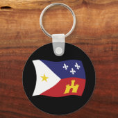 Acadiana Vlag Sleutelhanger (Voorkant)