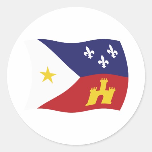 Acadiana Vlag Sticker (Voorkant)
