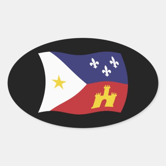 Acadiana Vlag Sticker (Voorkant)