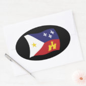 Acadiana Vlag Sticker (Envelop)