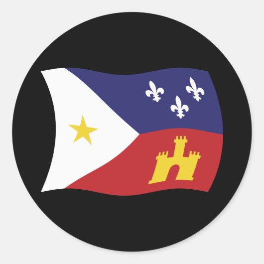 Acadiana Vlag Sticker (Voorkant)