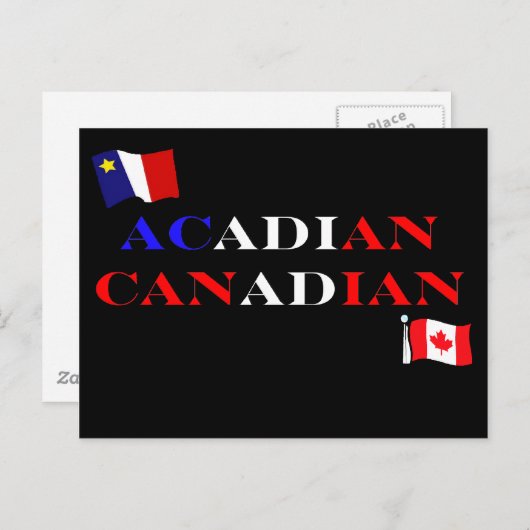 Acadisch Canadees Briefkaart (Voorkant / Achterkant)