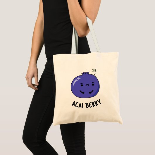 Acai Berry Funny Fruit Pun Tote Bag (Voorkant (product))