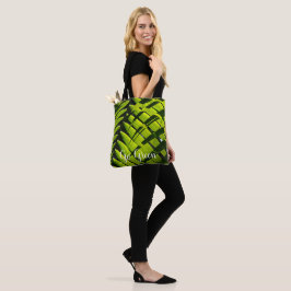 Acai palmbladontwerp op boodschappentas tote bag