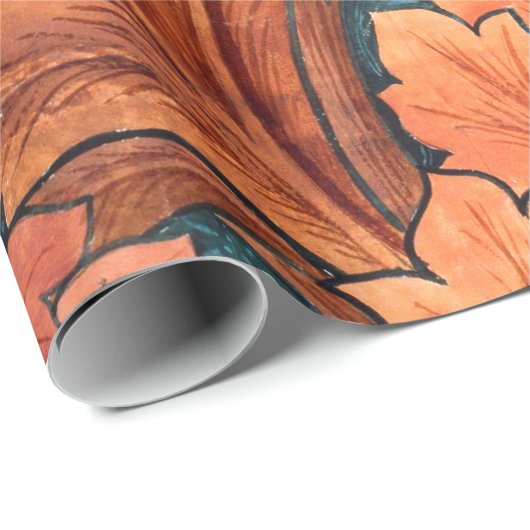 Acanthus (1879-1881) van William Morris Cadeaupapier (Rol Hoek)