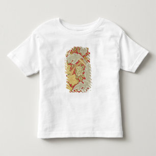 Acanthus bladeren en wild roos op een schijfje kinder shirts