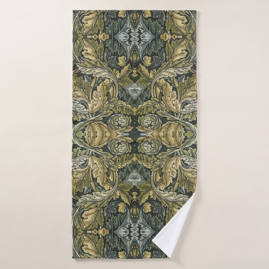 Acanthus  bloemmotief van William Morris Badhanddoek (Badhanddoek)