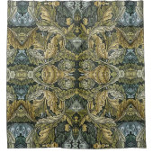 Acanthus  bloemmotief van William Morris Douchegordijn (Voorkant)