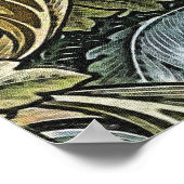 Acanthus  bloemmotief van William Morris Poster (Hoek)
