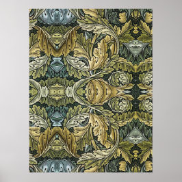 Acanthus  bloemmotief van William Morris Poster