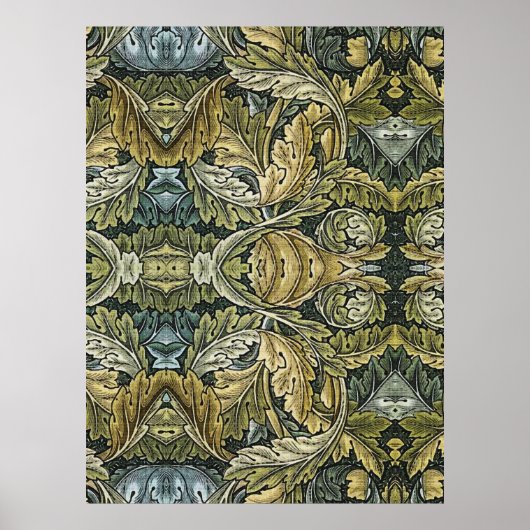 Acanthus bloemmotief van William Morris Poster (Voorkant)