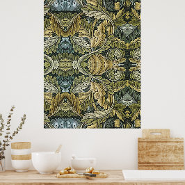 Acanthus bloemmotief van William Morris Poster