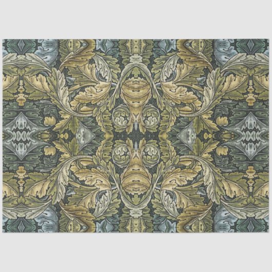 Acanthus  bloemmotief van William Morris Tissuepapier (Voorkant)