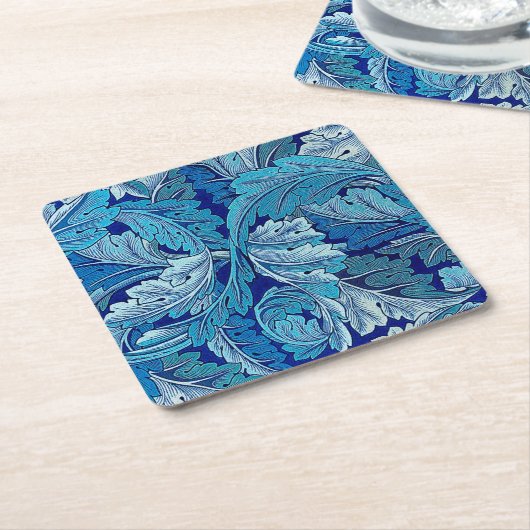 Acanthus Blue Kartonnen Onderzetters (Schuin)