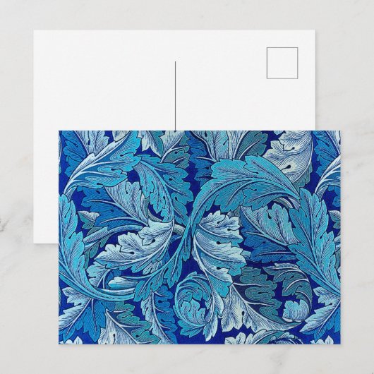 Acanthus Blue, William Morris Briefkaart (Voorkant / Achterkant)