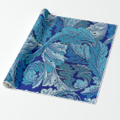 Acanthus Blue, William Morris Cadeaupapier (Uitgerold)