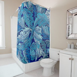 Acanthus Blue, William Morris Douchegordijn