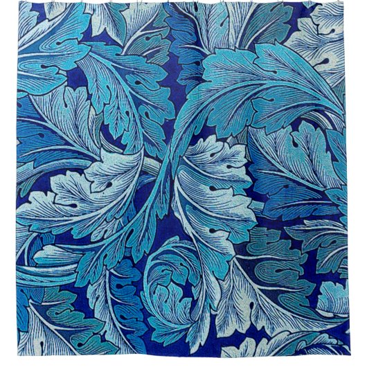 Acanthus Blue, William Morris Douchegordijn (Voorkant)