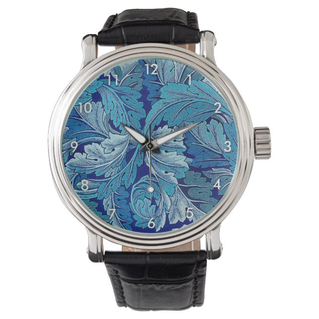 Acanthus Blue, William Morris Horloge (Voorkant)