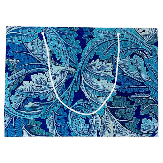 Acanthus Blue, William Morris Large Gift Bag Groot Cadeauzakje (Achterkant)