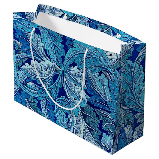 Acanthus Blue, William Morris Large Gift Bag Groot Cadeauzakje (Achterkant Gekanteld)