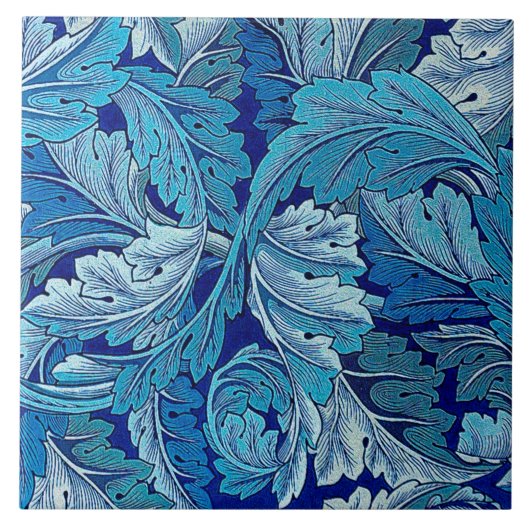 Acanthus Blue, William Morris Tegeltje (Voorkant)