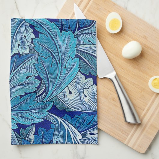 Acanthus Blue, William Morris Theedoek (Quarter Fold)