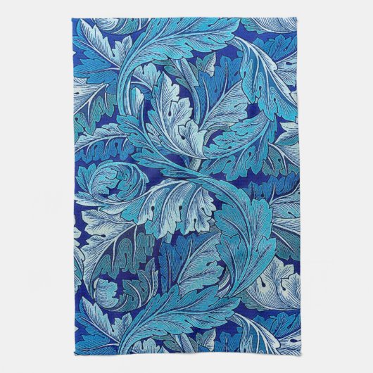 Acanthus Blue, William Morris Theedoek (Verticaal)