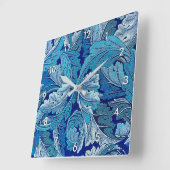Acanthus Blue, William Morris Vierkante Klok (Hoek)