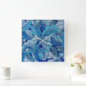 Acanthus Blue, William Morris Vierkante Klok (Huis)