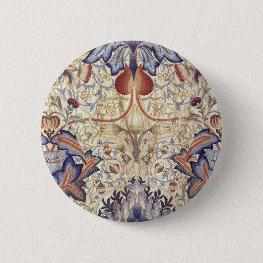 Acanthus (door William Morris) Ronde Button 5,7 Cm (Voorkant)