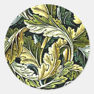 Acanthus, een William Morris-patroon, Ronde Sticker