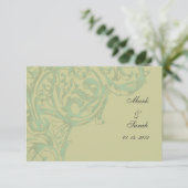Acanthus II RSVP scrollen Kaartje (Staand voorkant)